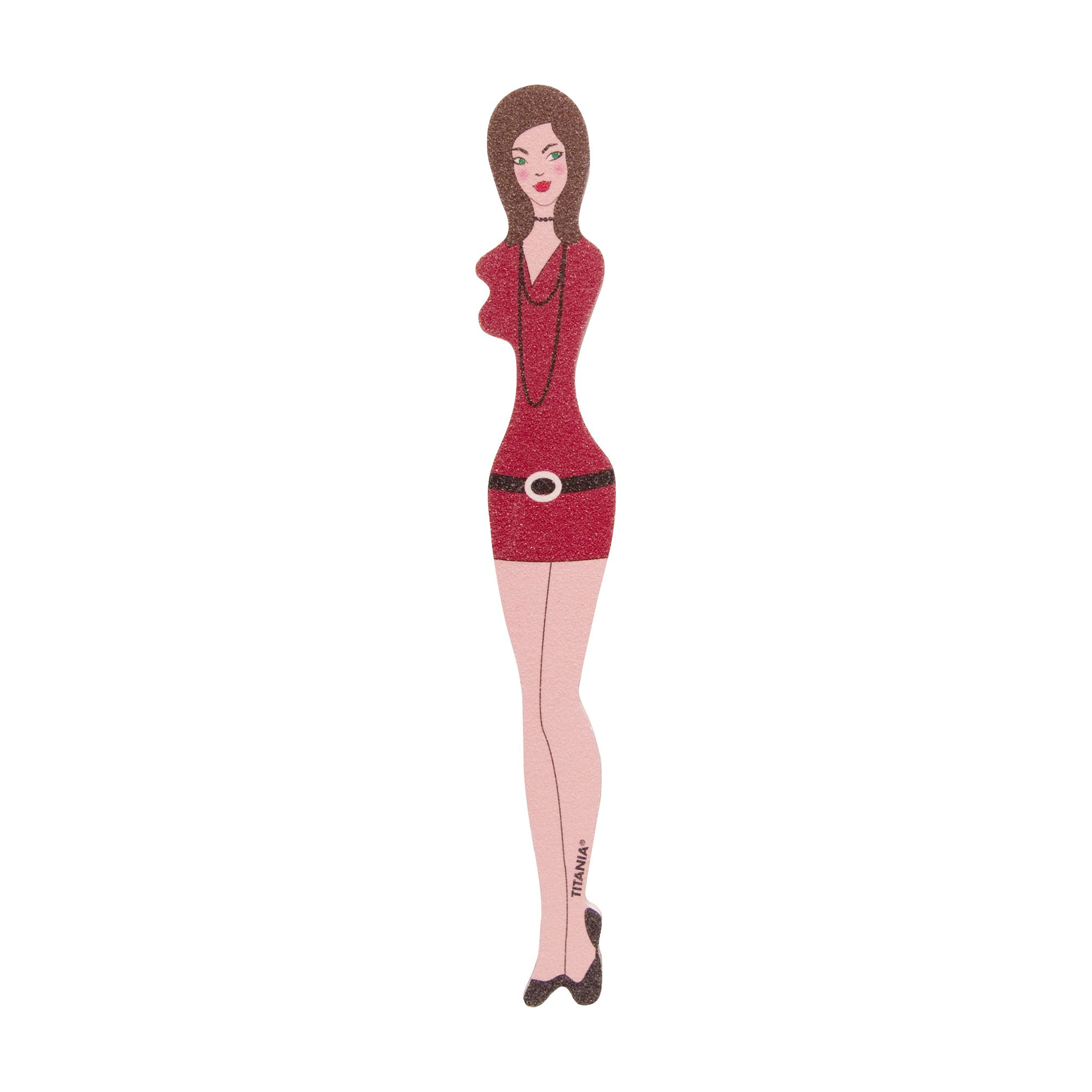 Манікюрна пилка для нігтів Titania Girl у формі дівчини (1223 L брюн)